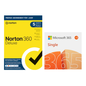 Microsoft 365 Single [1 User] + Norton 360 Deluxe [5 Users]